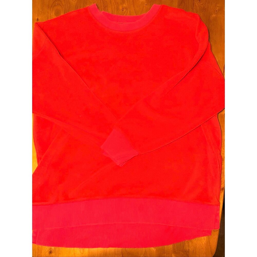 Aerie Fleece Plush Soft Texture Pullover Crewneck Womens XL Oversized